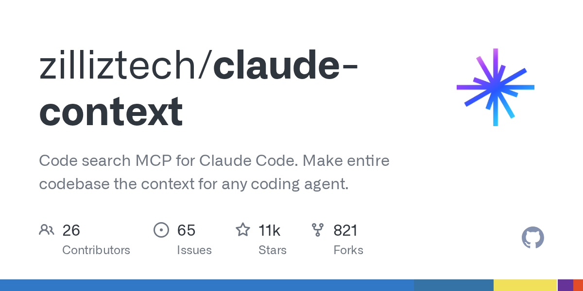 claude-context — Claude Code наконец видит весь твой монорепо. 25× меньше токенов и 10K звёзд за два месяца